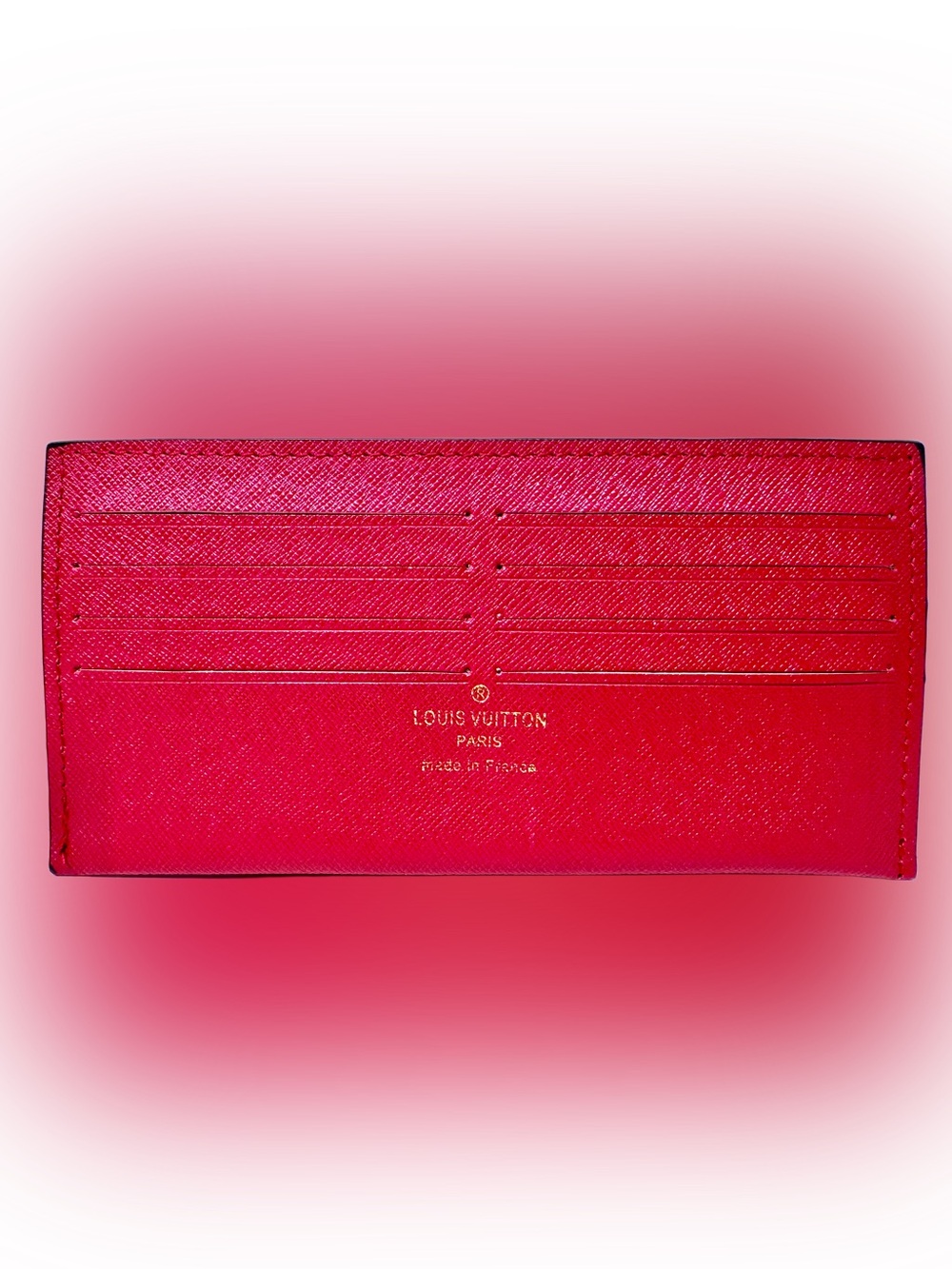 Louis Vuitton Felice Pouchette Red Leather Credit Card Insert Great Condition